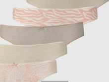 Load image into Gallery viewer, Zebra Print High Leg Knickers 5 Pack