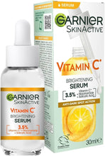 Load image into Gallery viewer, Garnier 3.5% Vitamin C, Niacinamide, Salicylic Acid, Brightening &amp; Anti Dark Spot Serum 30ml
