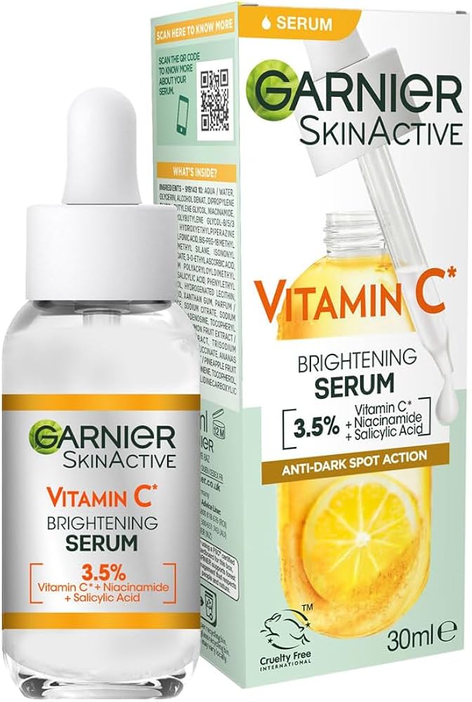 Garnier 3.5% Vitamin C, Niacinamide, Salicylic Acid, Brightening & Anti Dark Spot Serum 30ml