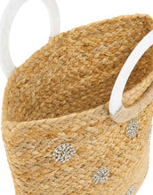 Load image into Gallery viewer, Diamanté Woven Mini Shopper Bag
