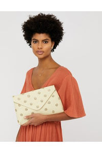 Diamante Polka-Dot Oversized Clutch Bag