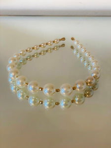 Headband with Graduated Pearls