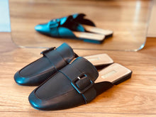 Load image into Gallery viewer, Black Buckle Mules
