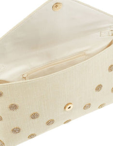 Diamante Polka-Dot Oversized Clutch Bag