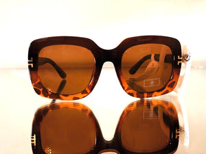 Square Tortoise Shell Sunglasses Brown