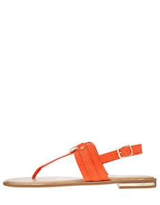 Ring Detail Sandals Orange