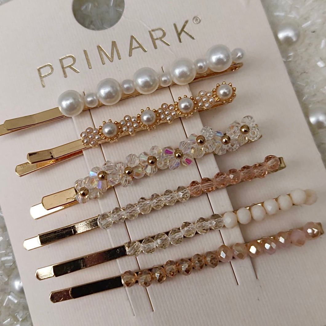 Pearl and Crystal Hair Pins