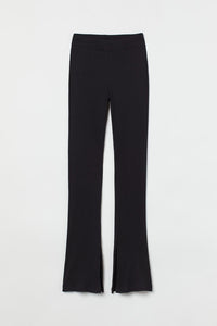 Flared Slit-Detail Leggings