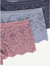 Load image into Gallery viewer, Floral Lace Short Knickers 3 Pack
