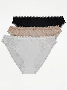 High Leg Knickers 3 Pack