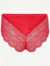 Load image into Gallery viewer, Red Lace Larger Bust Bralette and Full Knickers Set
